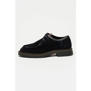 Mocasini din piele intoarsa cu sireturi Comfort - Bleumarin imagine