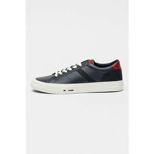 Pantofi sport cu insertii de piele - Visiniu/Bleumarin imagine