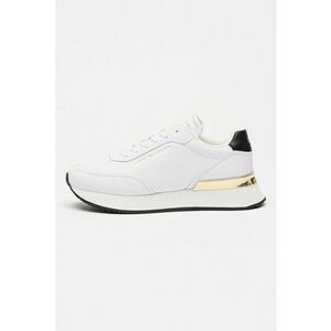 Pantofi sport de piele cu logo discret - Alb/Auriu imagine