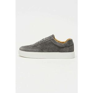 Pantofi sport low-cut de piele cu sireturi - Gri inchis imagine