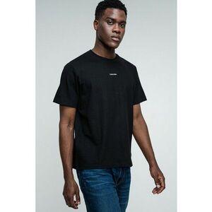 Tricou lejer din bumbac pique - Alb/Negru imagine