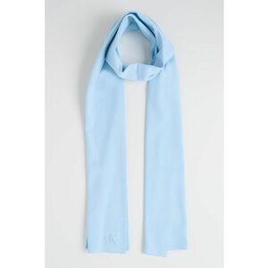 Fular tricotat fin cu model uni - Albastru pastel imagine
