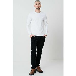 Bluza slim-fit cu decolteu la baza gatului - Alb optic imagine