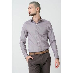 Camasa slim-fit cu model uni - Alb/Violet pruna imagine