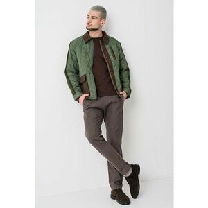 Jacheta cu vatelina si buzunare cu clapa - Maro inchis/Verde aquamarin imagine