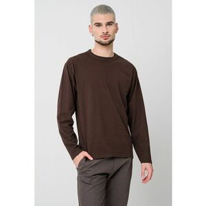 Bluza uni din bumbac - Maro inchis imagine