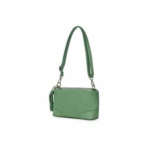 Poseta din piele cu trei compartimente Irene verde - Verde fistic imagine