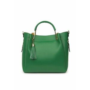 Geanta Fabiana din piele naturala pentru dama - Verde - 32x32cm imagine