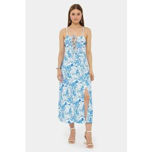 Rochie imprimeu floral - Albastru imagine