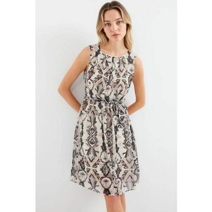 Rochie mini dama HiCCUP - decolteu rotund - poliester - Negru imagine