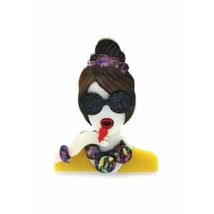 Brosa multicolora - forma de fata cu ochelari - Lilian C3 - imagine