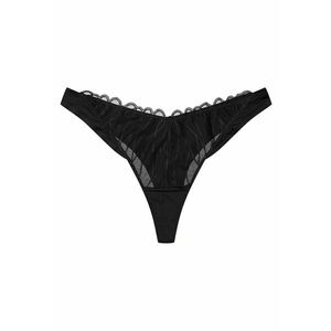 Chiloti tanga dama Olyvia - Bumbac - Negru imagine