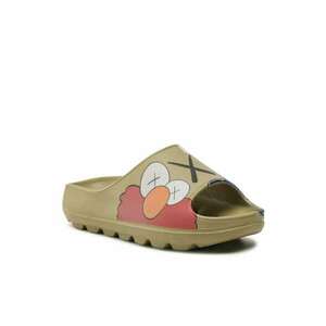 Papuci flip-flop dama - Textil - Verde - Verde imagine
