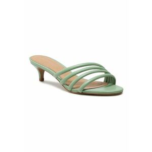 Papuci flip-flop dama - 208109857 - Piele naturala - Verde - Verde imagine