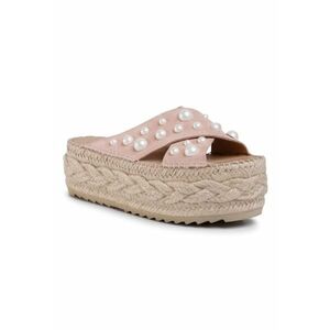 Espadrile dama Piele naturala/Piele intoarsa - 206786227 - Roz imagine