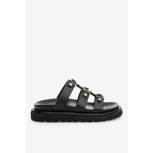 Papuci dama 5903698049373 - Piele naturala - Negru - Negru imagine