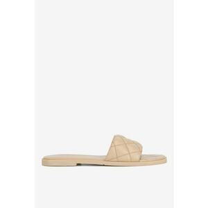Papuci dama 5905588427957 - Piele naturala - Bej - Bej imagine