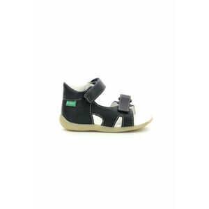 Sandale din piele cu inchidere velcro - Negru imagine