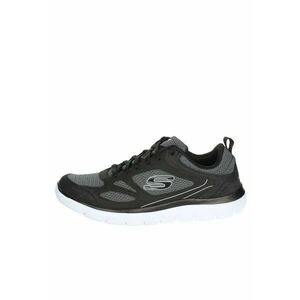 Pantofi barbati 52812BKW negru-gri textil - Gri imagine