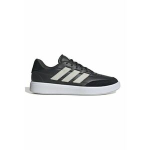 Pantofi sport din piele ecologica si piele intoarsa sintetica Courtblock - Negru/Maro taupe deschis imagine