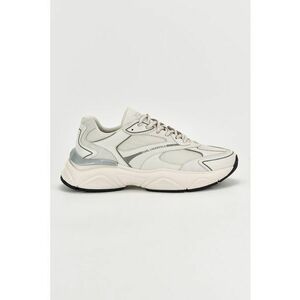 Pantofi sport de piele si plasa - Alb imagine