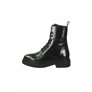 Ghete de piele cu sireturi - Negru imagine