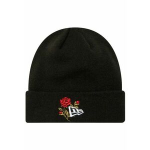 Caciula Unisex - Rose Icon Cuff Knit Beanie Hat 6058 - Negru imagine