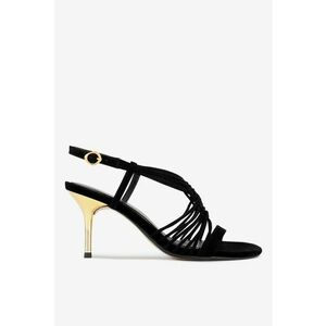 Sandale dama 5903419934902 - Piele intoarsa - Negru - Negru imagine