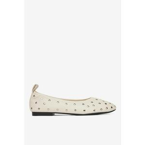 Balerini 5903698297064 - Piele naturala - Alb - Alb imagine