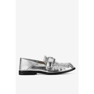 Mocasini dama 5903698601199 - Piele naturala - Argintiu - Argintiu imagine