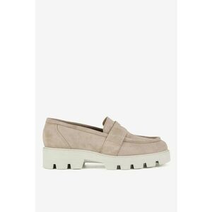 Mocasini dama 5903698620282 - Piele intoarsa - Bej - Bej imagine