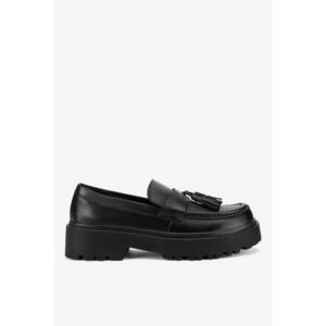 Mocasini dama 5905588740100 - Piele naturala - Negru - Negru imagine