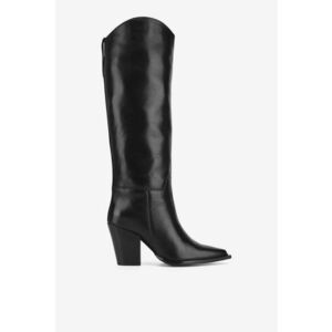 Cizme dama 5905588853473 - Piele naturala - Negru - Negru imagine