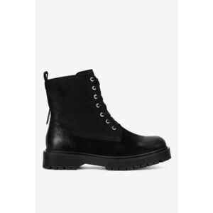 Ghete dama 5905588910909 - Piele nabuc - Negru - Negru imagine