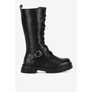 Cizme dama 5905588968351 - Sintetic - Negru - Negru imagine