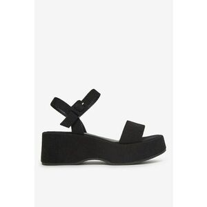 Sandale cu platforma Textil - Negru - Negru imagine