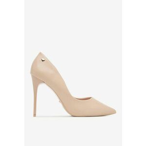 Pantofi Material Sintetic - Culoare Bej - Bej imagine