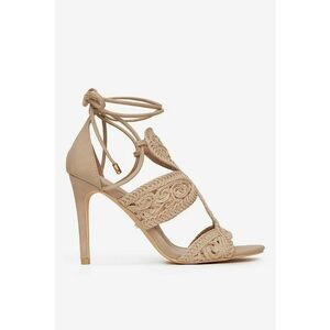 Sandale Material Textil - Culoare Bej - Bej imagine