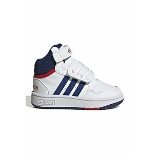 Pantofi sport mid-high cu velcro Hoops - Alb/Bleumarin imagine