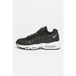 Pantofi sport de piele ecologica si plasa Air Max 95 - Negru imagine