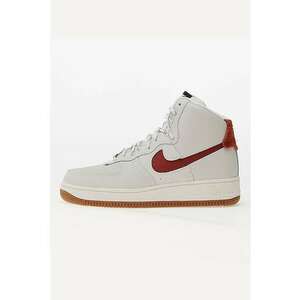 Pantofi sport inalti din piele cu insertii din material textil Air Force Sculpt Wild - Alb/Caramiziu imagine