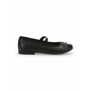 Balerini Mary Jane de piele cu funda - Negru imagine