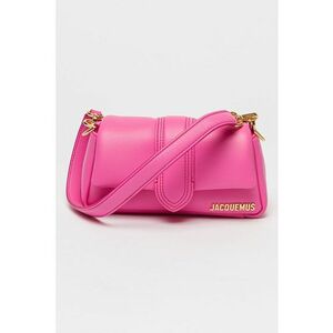 Geanta de piele cu bareta de umar Le Petit Bambimou - Fucsia imagine