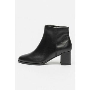 Botine cu toc masiv Freva - Negru imagine