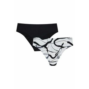 Set 2 Slipuri pentru dama brazilian - poliamida - alb/negru imagine