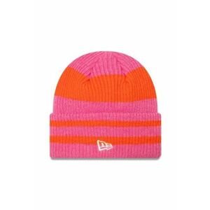 Caciula dama Stripe Cuff Knit Beanie - roz - material sintetic imagine