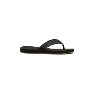 Papuci flip-flop de piele nabuc Left Coast - Negru imagine
