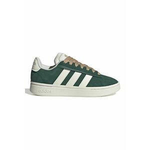 Pantofi sport Grand Court Alpha de piele intoarsa ecologica - Alb fildes/Verde englez imagine