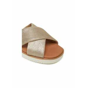 Slapi dama - 10021991 - Piele naturala - Argintiu imagine