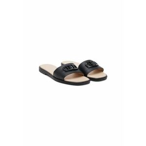 Slapi dama - 1251020 - Piele naturala - Negru - Negru imagine